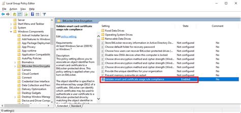 validate smart card certificate usage rule compliance|Using Bitlocker with Gemalto Smart Card and self signed .